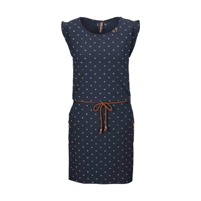 Sommerkleid "GS 42 WMN DRSS", Damen, Gr. 34, Normalgrößen, blau (navy), Oberstoff: 95% Baumwolle, 5% Elasthan, G.I.G.A. DX BY KILLTEC, sportlich, Kleider, Sommerkleid, bequemes Material, All Over-Print, geflochtener Gürtel Image