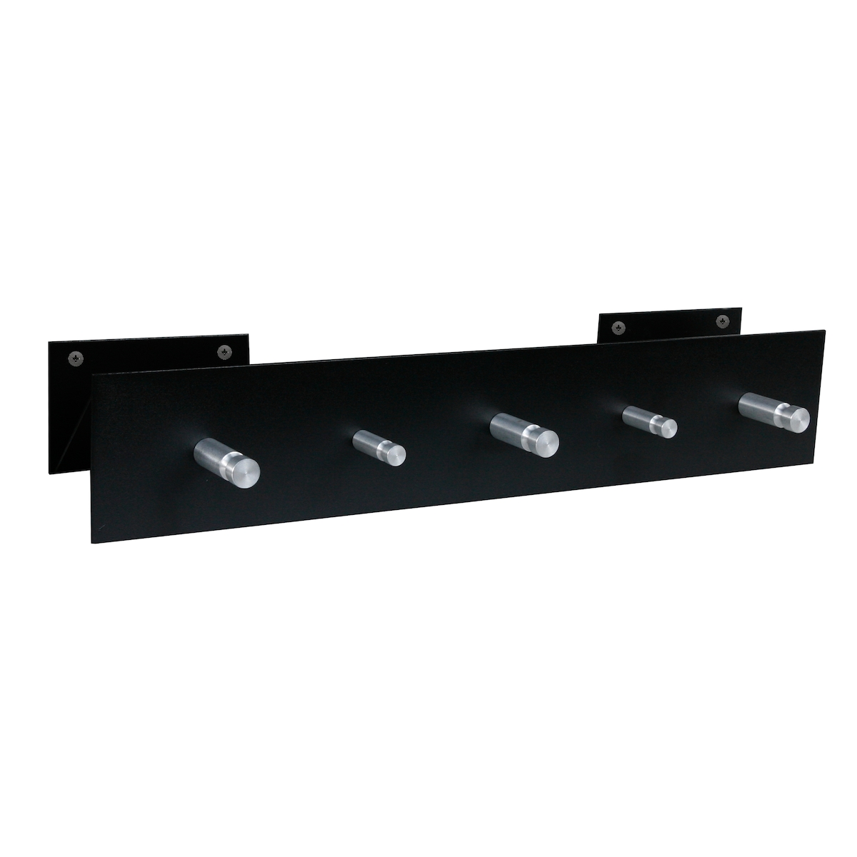 Garderobenleiste 50x9cm, schwarz (gerade Anordnung), Marke: Szagato, Made in Germany (Hakenleiste Garderobenhaken Garderobe, Wandgarderobe) Image