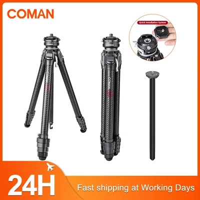 COMAN Zero F38 Compact Carbon Fiber Tripod Lightweight Travel Tripod With F38 Quick Release Plate For Dslr Camera Photography