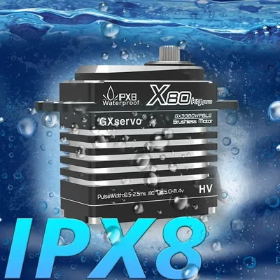 GXservo 80kg Waterproof Servo PWM Digital Servos Brushless Motor High Torque Metal Gears Servo for