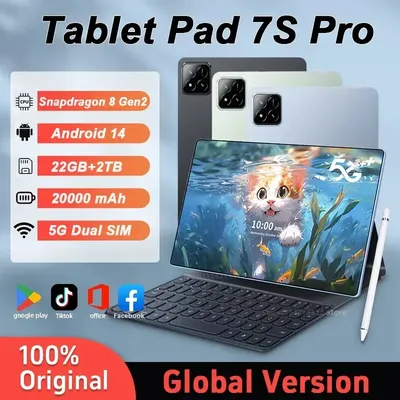 2025 Global Version Original Pad 7S Pro Tablet 11inch Android 14 22GB+1TB 20000mAh 5G Dual SIM