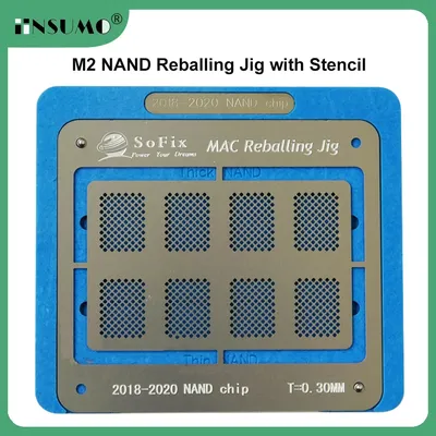 Sofix 2016-2021 / M2 NAND Reballing Jig with Stencil BGA Reballing Kit Logic Board BGA reballing