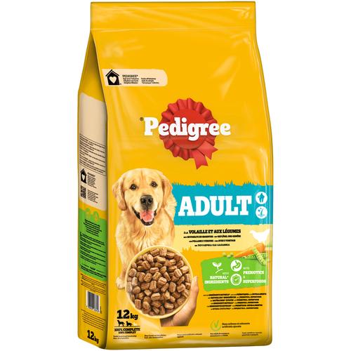 Sparpaket: 2x12kg Pedigree Adult Geflügel & Gemüse Hundefutter trocken