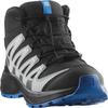 Wanderschuh SALOMON "XA PRO V8 MID WP J", Gr. 36, schwarz, monument, french blau, Synthetik, Textil, sportlich, Schuhe, wasserdicht