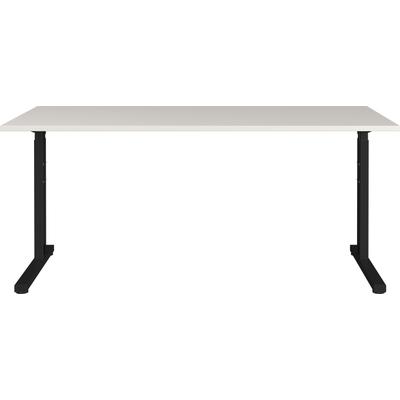 Schreibtisch GERMANIA "GW-Profi 3.0", schwarz (lichtgrau, schwarz), B:180cm H:80cm T:80cm, Tische, höhenverstellbar (70- 80 cm), in 2 Breiten, Made in Germany Image