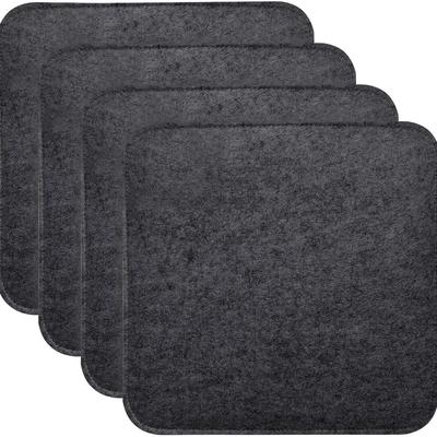 TEMU Set Of 4 Chair Cushions, Square Felt Seat Cushions, 35 X 35 Cm Seat Cushions For Bench, Seat Cushions With Non-slip Inserts For All Types Of Chairs, For Indoor And Outdoor Use