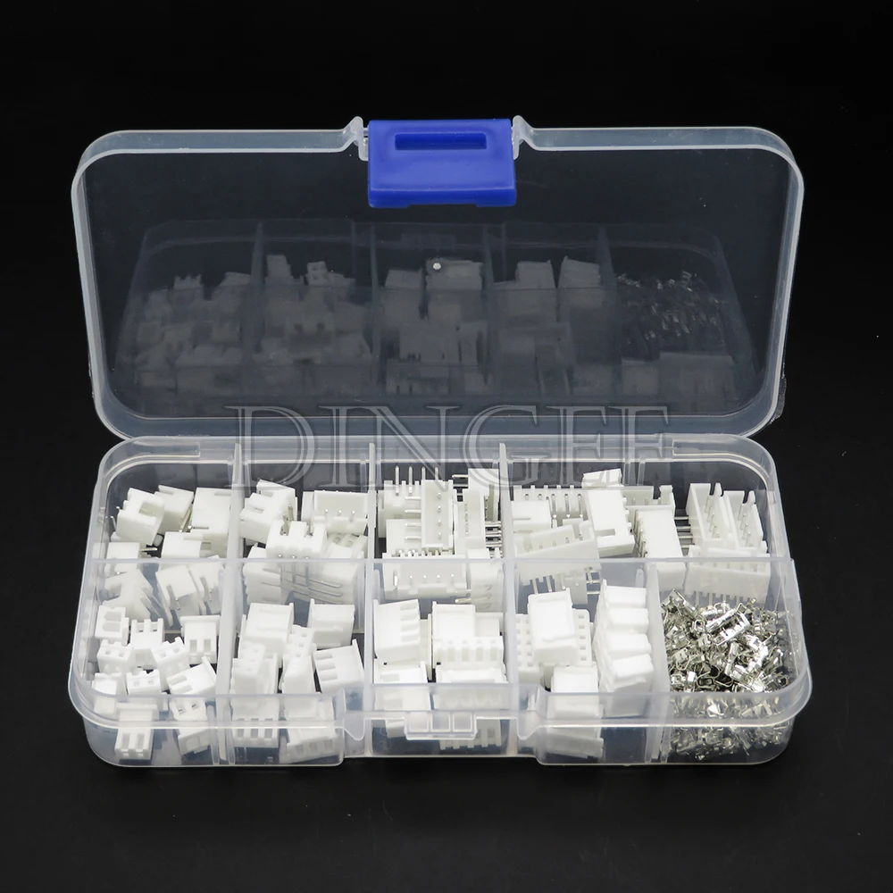 230PCS XH2.54 2p 3p 4p 5p pin 2,54mm Pitch Terminal Kit Gehäuse gebogene nadel Pin Header JST JC3 Stecker Draht Anschlüsse Adapter Image