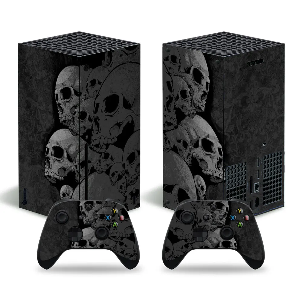 Für Xbox Series X Hautaufkleber Roter Totenkopf Design Aufkleber Abdeckung PVC-Skins für Xbox Series X Vinyl-Aufkleber für Xbox Series X Image