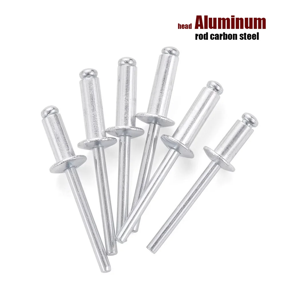5/50 Stück M2 M2,4 M3 M3,2 M4 M5 M6 M6,4 GB12618 Aluminiumkuppel, runder Pop-Open-Hohlkern, ziehender Blindropfer, selbststeckender Niete Image