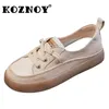 Koznoy 2cm natürliche Kuh echtes Leder bequeme Loafer ergonomische Herbst weiche Wohnungen Freizeit Loafer Sommer Frühling ethnische Frau Schuhe