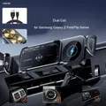 Caricabatteria wireless per auto per Samsung Galaxy Z Fold 6/5/4 Flip 4/3 S24 S23 Caricabatteria per auto wireless Doppia bobina Ricarica rapida Prese d'aria per auto