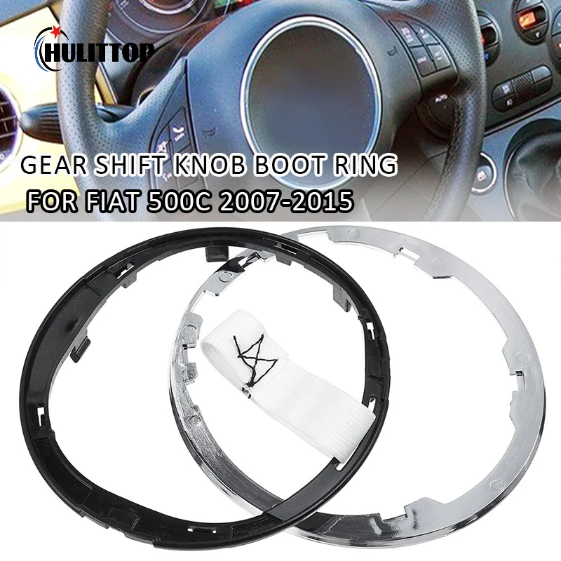 Anneau de couverture de levier de vitesse GaClaBoot pour Fiat, cadre de levier de vitesse, couvercle anti-poussière, base pour Fiat 500, 500c, 2007-2015