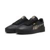 Sneaker PUMA "Carina 3.0 Snake Chic Damen", Gr. 35.5, schwarz (schwarz gold), Obermaterial: Textil, Kuhleder, Synthetik; Futter: Textil; Innensohle: Textil; Laufsohle: Gummi, Schuhe