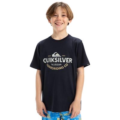 Shirttop QUIKSILVER "Ev Typed Out", Kinder, Gr. 14, blau (schwarz navy), [Hauptstoff] 100% Baumwolle, Tops Image