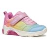 Sneaker GEOX "J FADINLIGHT GIRL Blinkschuh", Kinder, Gr. 35, bunt (rosa, multi), Textil, Synthetik, modisch, Schuhe, Regenbogen Schuh, Pride Sneaker, Bunter Klettschuh mit Gummzug