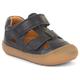 Sandale FRODDO "Ollie Sandal", Kinder, Gr. 19, blau (dunkelblau), Leder, unifarben, sportlich, Schuhe, Babyschuh, Klettschuh, Lauflernschuh mit luftigen Löchern