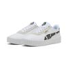 Sneaker PUMA "Carina 3.0 Snake Chic Damen", Gr. 40, weiß (weiß vapor gray aged silber), Obermaterial: Textil, Kuhleder, Synthetik; Futter: Textil; Innensohle: Textil; Laufsohle: Gummi, Schuhe
