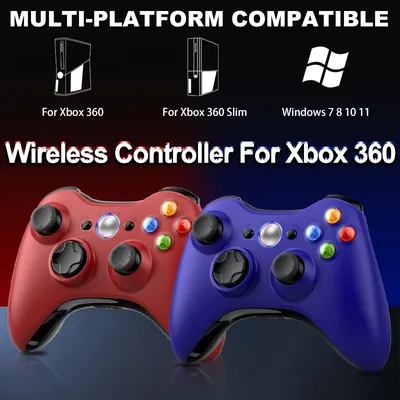 2.4G Wireless Gamepad For Xbox 360 - Dual Vibration Gamepad Supports Microsoft PC 3D Rocker Gaming