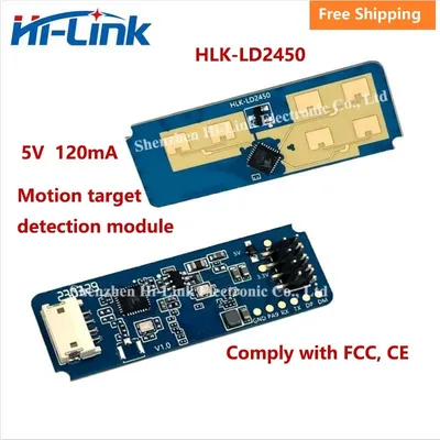 24G HLK-LD2450 MM Wave Human Body Motion Tracking Trajectory Radar Sensor Module Smart Home Sensing Distance 8M