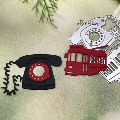 Vintage telephone bus Metal Cutting Dies Stencils For DIY Scrapbooking Decorative Embossing