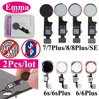 2Pcs Home Button Flex Cable Return For iPhone 7 8 6 6s Plus Universal Menu Key erboard Connector No Fingerprint no Touch ID