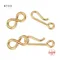 14K Gold Filled Hook and Eye Clasps Gold Button Jewelry Accessories Supplies for Bracelets Necklace