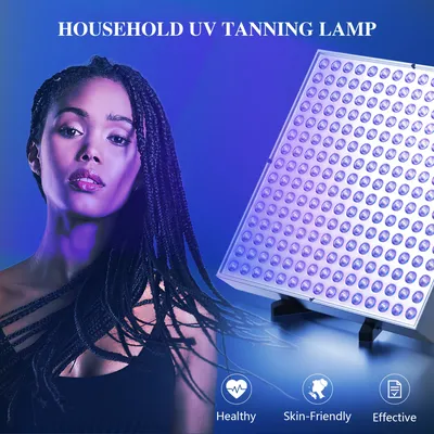 LED UV Ultraviolet Face Body Tanning Lamp Full Blue Light Beauty Black Light Home Sunbathing Tanning