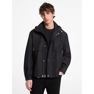 Michael Kors Water-Resistant Windbreaker Jacket Black L