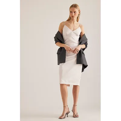 By Anthropologie Embellished-Strap Midi Dress