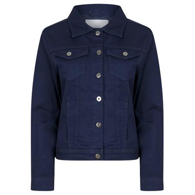 Coats / Jackets Feather Women's Stretch Cotton Denim Jacket in Patriot Blue - Amara Reya / 12 - Tokyo Laundry