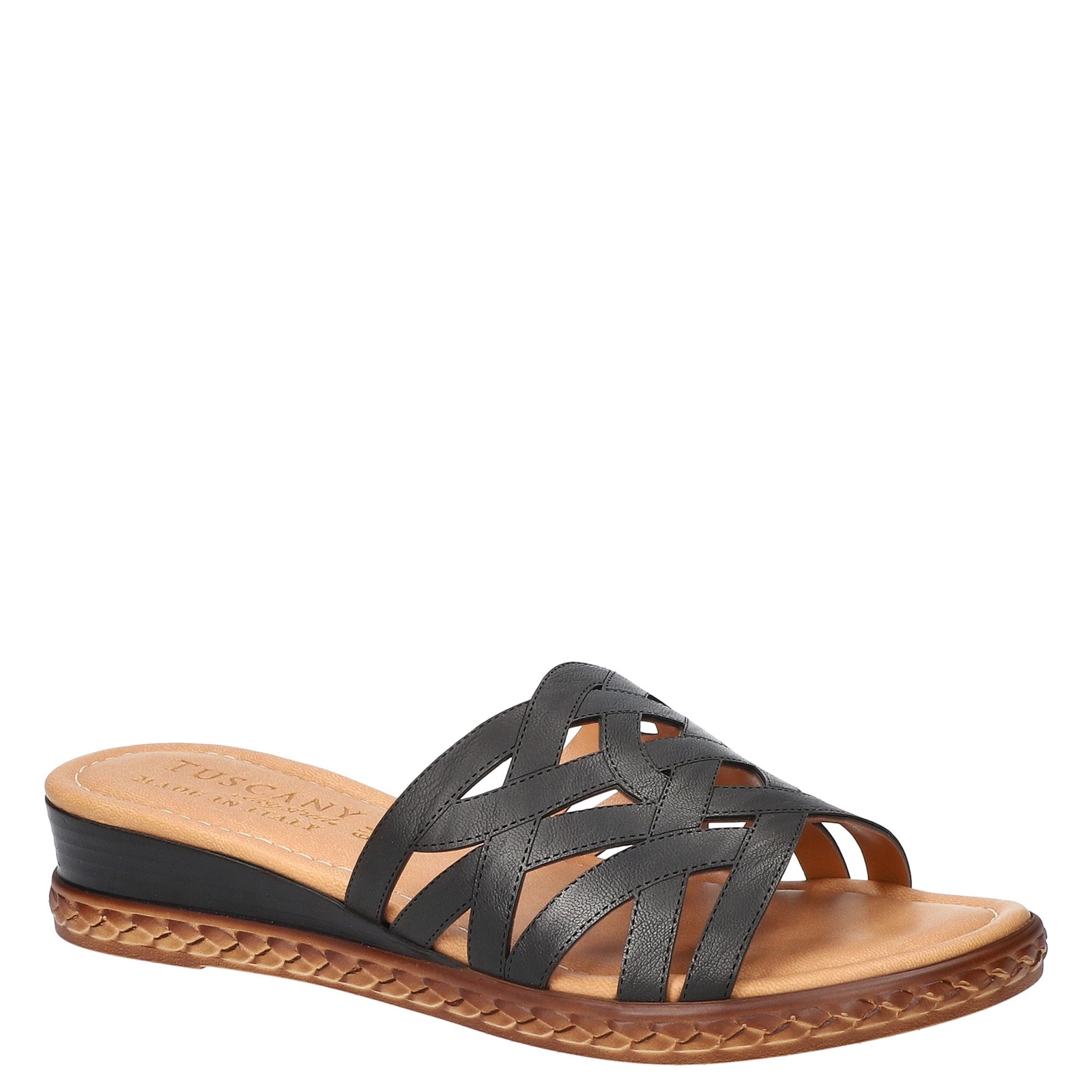 Tuscany by Easy Street Edda - Womens 7 Black Sandal W