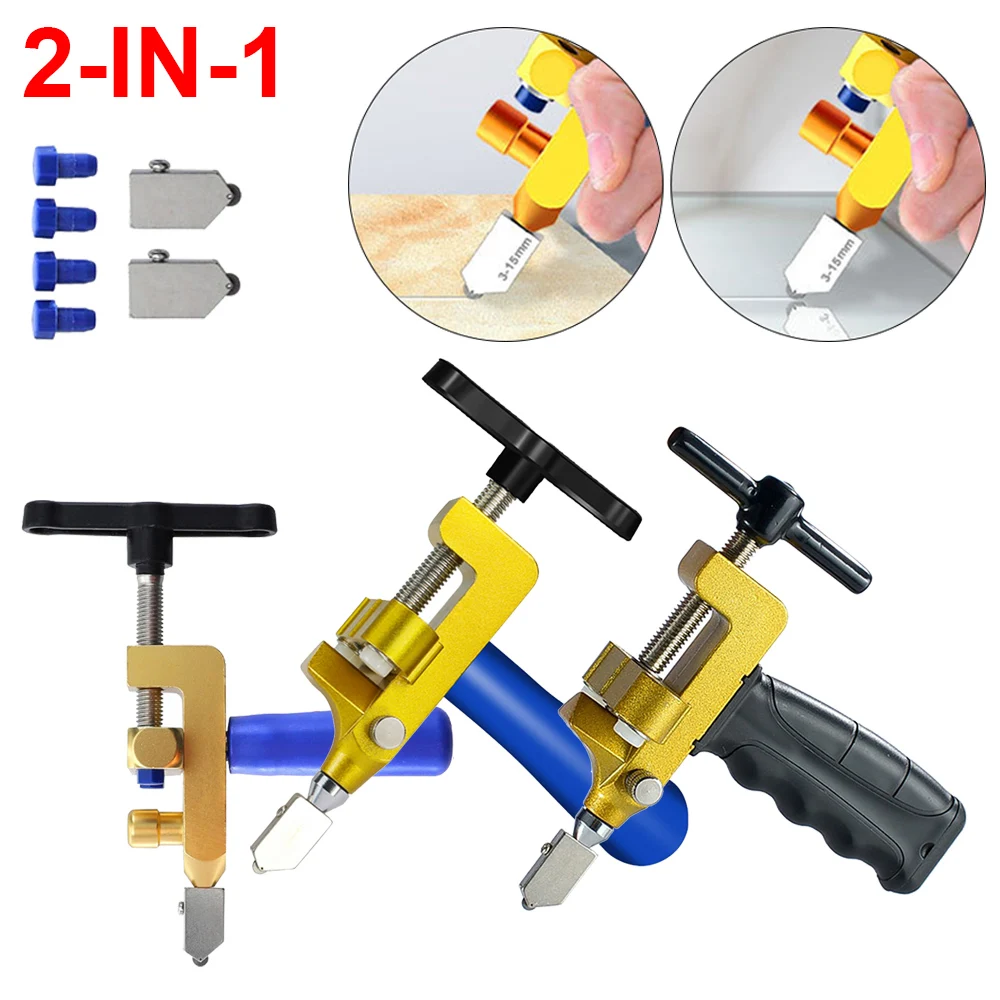 2 in 1 Fliesen Glaskeramik schneider mit Messer rad manuelle Fliesen Glass chneide maschine Schneidwerk zeug Kit Öffner Breaker Handwerkzeuge