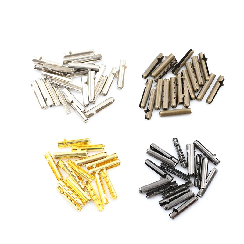 50PCS DIY Schnürsenkel Reparatur Schnürsenkel Tipps Ersatz Ende Schnürsenkel Kopf Aglets Schuhe Seil Kopf Seil Cip Schwanz klemme Kugel Image