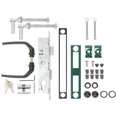 Zubehör-Set für Wellengitter-Tore bis 1500 mm Höhe, grün - Alberts Image