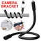 Staffa universale per baby monitor con tubo a vite da 1/4 senza punzonatura Supporto per fotocamera per webcam flessibile per culla da camera da letto per ufficio domestico