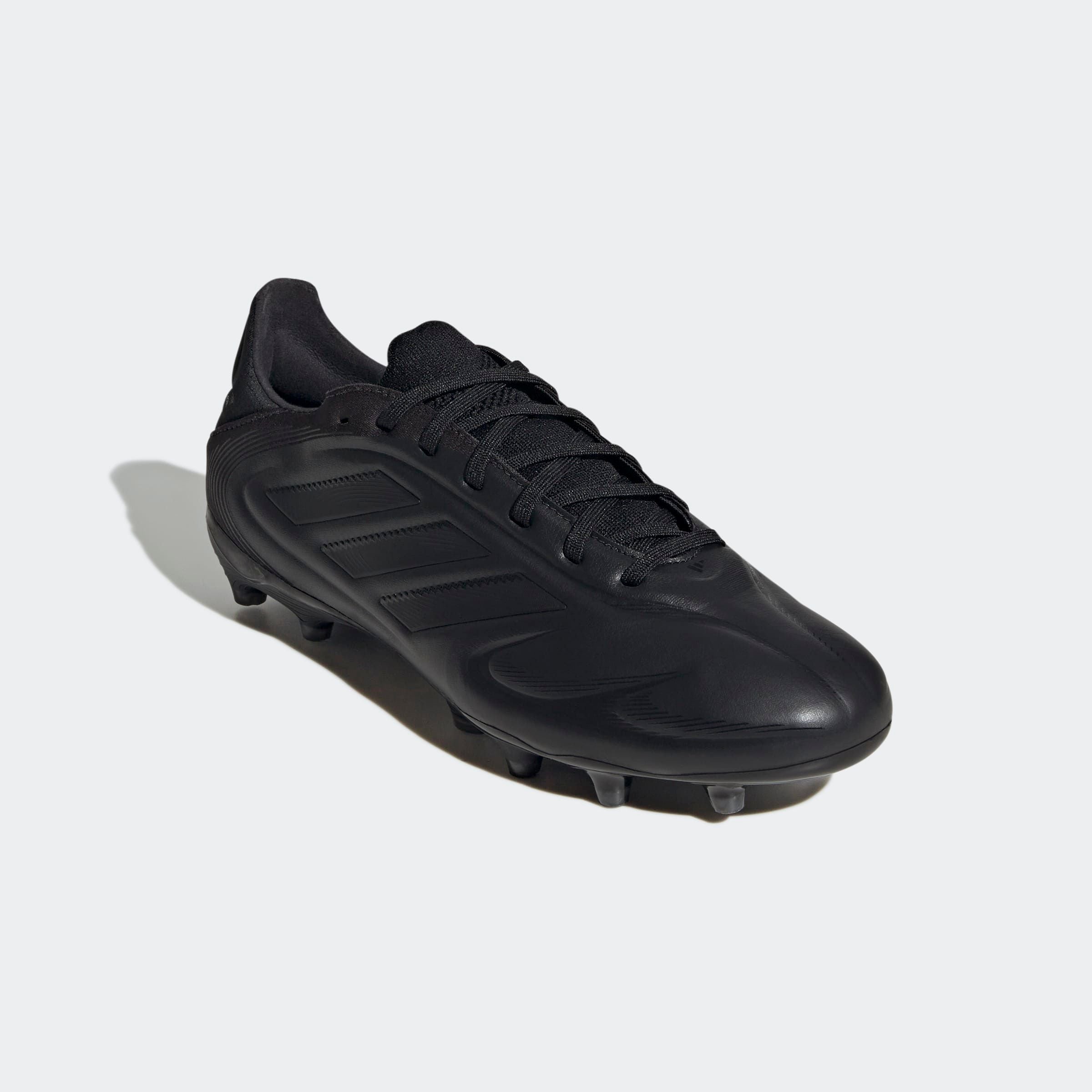 Fußballschuh ADIDAS PERFORMANCE "COPA PURE 3 PRO FG", Damen, Gr. 41, schwarz (core schwarz, core schwarz, iron metallic), Leder, Synthetik, Schuhe Fußballschuh, für Rasenplätze