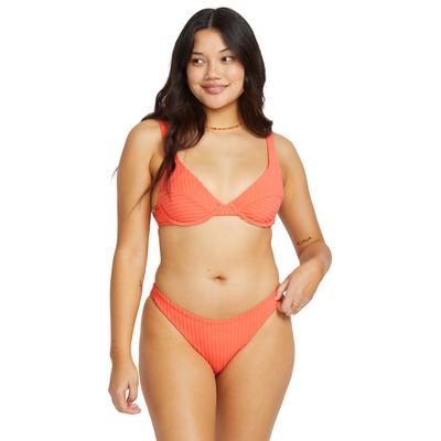 Bade-Shirt BILLABONG "In The Loop Marina", Damen, Gr. S, Cup B, orange (papaya), 74% Polyester 21% Polyester 5% Elasthan, Bikini-Oberteile Image