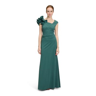 Abendkleid VERA MONT "Vera Mont Abendkleid figurbetont", Damen, Gr. 44, Normalgrößen, grün (schwarz emerald), Cru00eape, Obermaterial: 95% Polyester, 5% Elasthan. Besatz: 100% Polyester. Futter: 100% Polyester., elegant, figurbetont lang,... Image