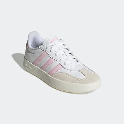 Sneaker ADIDAS SPORTSWEAR "BARREDA", Gr. 40,5, cloud weiß, clear pink, sanftes weiß, Synthetik, Leder, sportlich, Schuhe