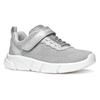 Sneaker GEOX "J ARIL GIRL", Kinder, Gr. 36, silber (silberfarben), Textil, Synthetik, Glitzer, modisch, Schuhe, Knitwear Sneaker, Klettschuh mit glitzerndem Klettriegel
