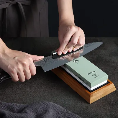 HEZHEN Kitchen Knife Sharpener Grinding Stone Diamond Sharpening Surface Whetstone Knife Kitchen