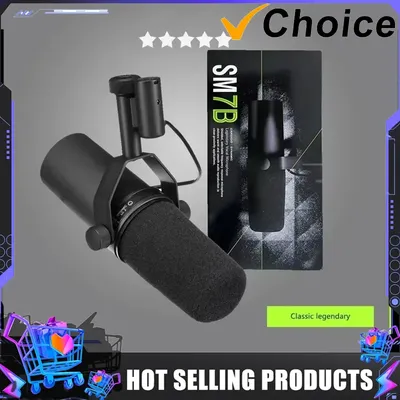 SM7B Cardioid Dynamic Microphone Sm7b 7B Studio Selectable Frequency Response Microphone for Live Stage Recording Podcasting