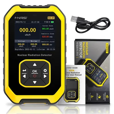 GC-01 Geiger counter Nuclear Radiation Detector with X-ray γ-ray β-ray Radioactivity Tester Marble