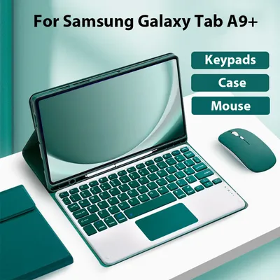 Detachable Keyboard Case Magnetic Keyboard, Mouse for Samsung Galaxy Tab A9 Plus 11 Inch Case, Tab