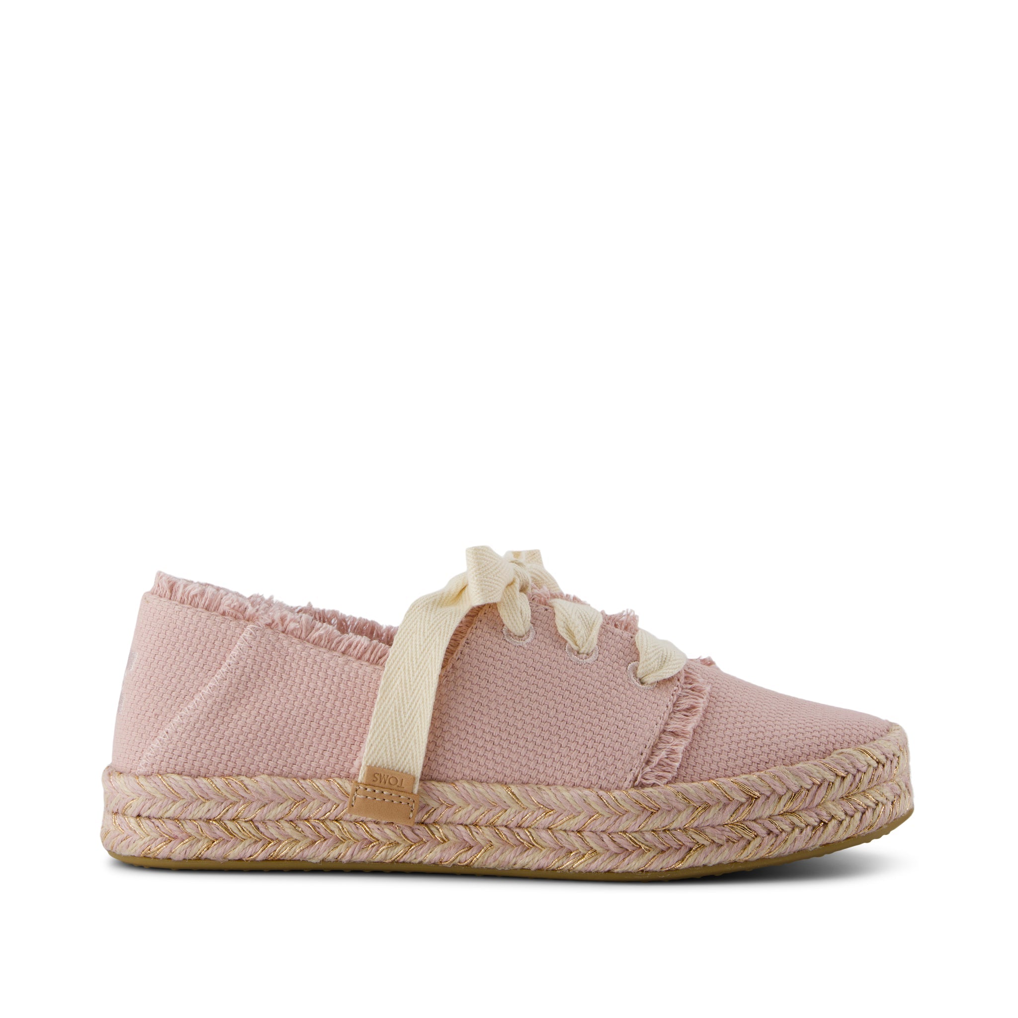 Women's Carolina Lace-Up Espadrille Pale Rose Beachside Woven | Pink | Size 10 | TOMS Official Site - Shoes, Accessories, & Apparel