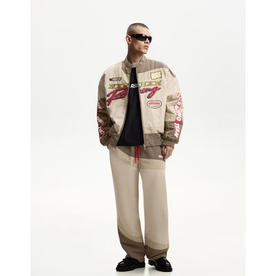 Bershka Nascar Baggy Jogger Trousers Men Xl Brown