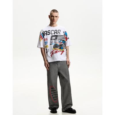 Bershka Nascar Baggy Trousers Men 30 Grey