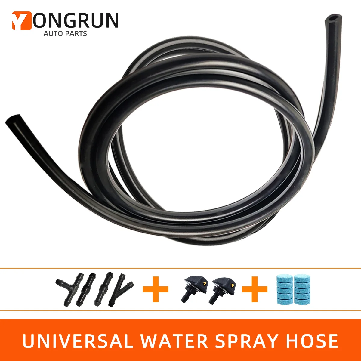 1/2/3/4m Universal Auto Auto Windschutz scheibe Waschmaschine Schlauch Wischer blatt Rohr Strahl Sprüh düse Wasser Flüssigkeit Rohr verbinder Anschluss Image