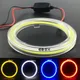1 pz 12 V COB Angel Eyes Halo Anelli Per LED Auto Moto Scooter Fari Con Copertura 60mm 80mm 120mm