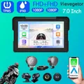 Carplay wireless impermeabile per moto Touch screen da 7 pollici Android Auto con GPS TMPS Anti-shake Versione notturna Telecamere Video